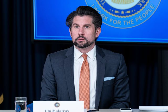 Jim Malatras at a press briefing with Governor Andrew Cuomo on July 13th, 2020.